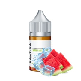 Saltica Watermelon Ice Salt Likit şişesi, karpuz ve buz efektli.