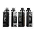 Voopoo Drag E60 Pod Mod çeşitleri, siyah, gümüş ve ahşap görünümlü renkler.