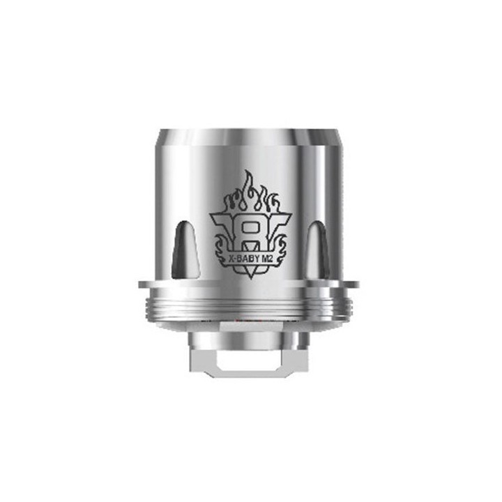 Smok V8 Baby M2 Coil yedek atomizer başlığı, metalik gri.