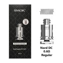 Smok Nord DC 0.6Ω Regular Coil yedek parça paketi, gümüş.