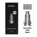Smok Nord MTL 0.8Ω Mesh Coil yedek kartuş, 5'li paket