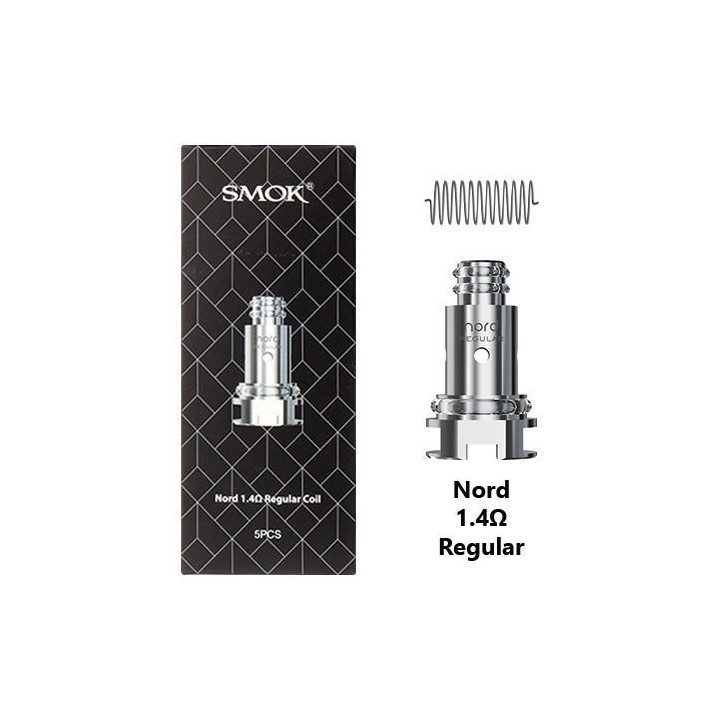 Smok Nord 1.4Ω Regular Coil yedek parça, 5'li paket, metal.