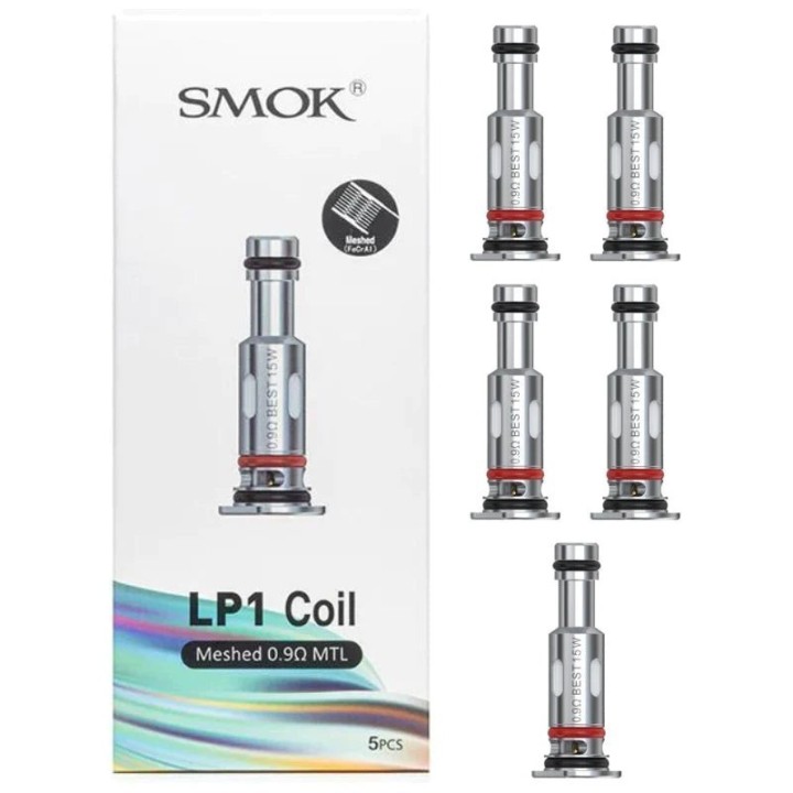 Smok LP1 Coil 0.9Ω MTL Mesh Coil Metal Gümüş 5 Adet