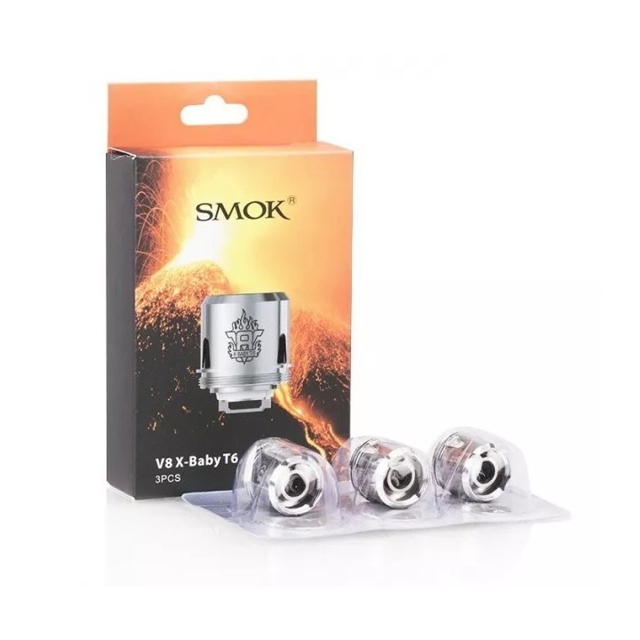 Smok TFV8 X-Baby T6 Coil 3 Adet Gümüş Yedek Atomizer Başlık