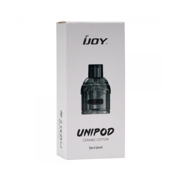 iJoy Diamond UNIPOD Kartuş Ceramic Cotton 3'lü paket kutusu.