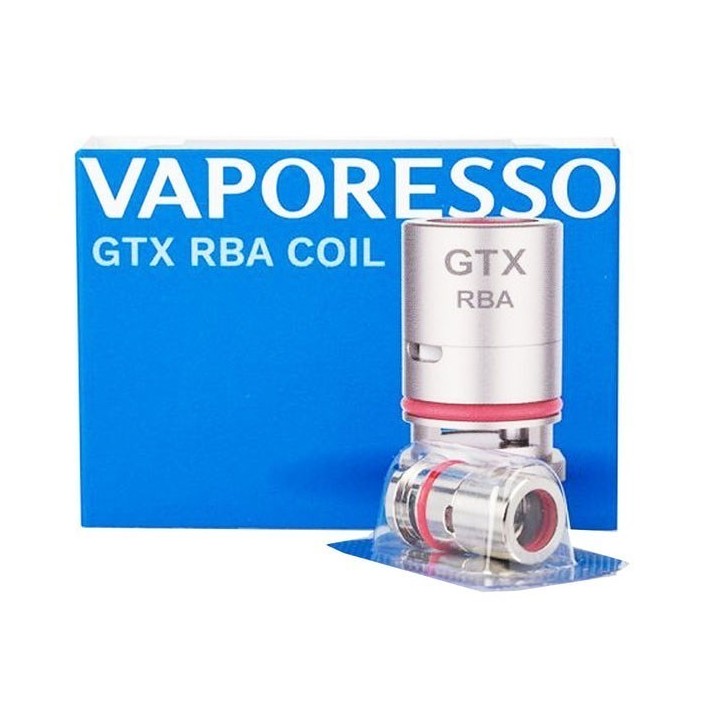 Vaporesso GTX RBA Coil yedek parça metalik gümüş ve kırmızı oringli