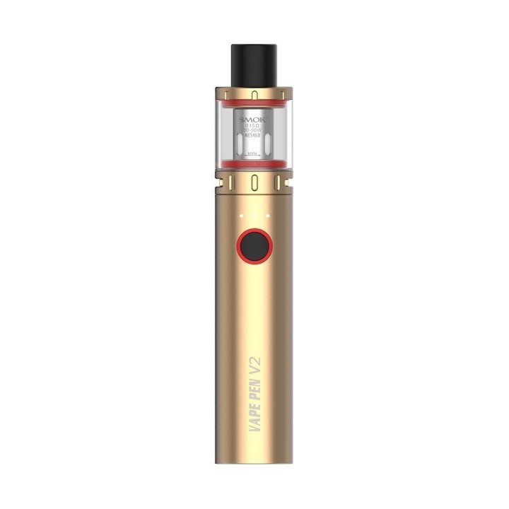 Smok Vape Pen V2 Pod Mod altın renkli kalem tipi elektronik sigara.