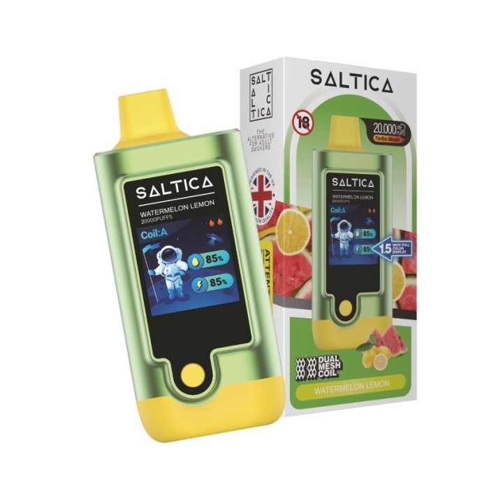 Saltica 20000 Kullan At Yeşil Sarı Watermelon Lemon Tek Kullanımlık Pod