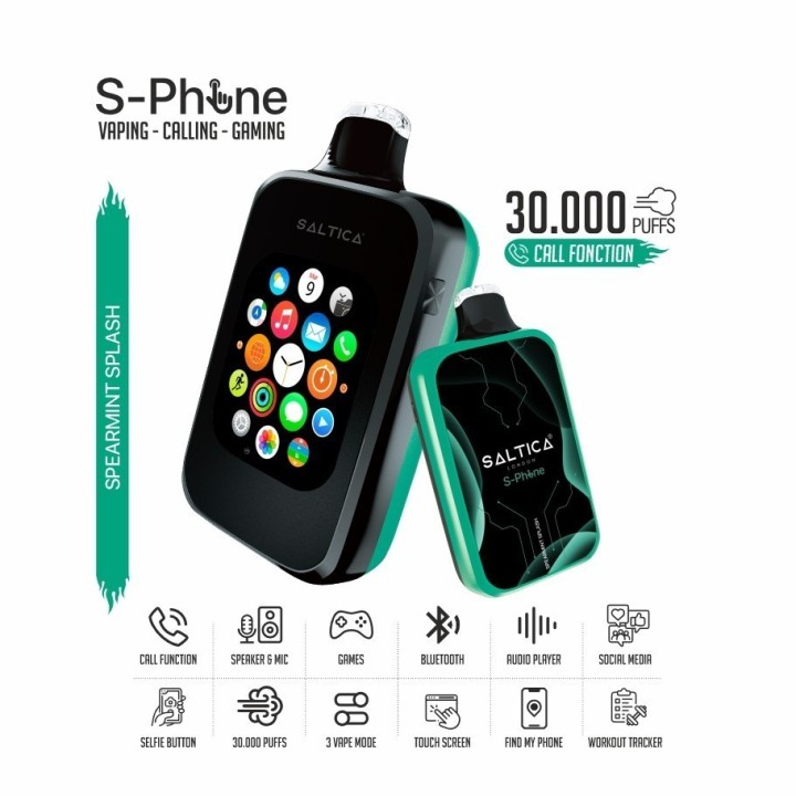 Saltica SPhone 30000 Puff Spearmint Splash kullan at elektronik sigara