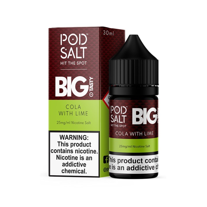 Pod Salt BIG Cola With Lime Salt Likit 25mg Nikotinli 30ml Ambalaj