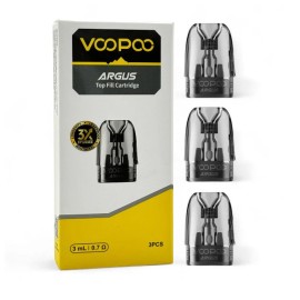 Voopoo Argus Top Fill Kartuş 3'lü Paket 0.7Ω Şeffaf Coil