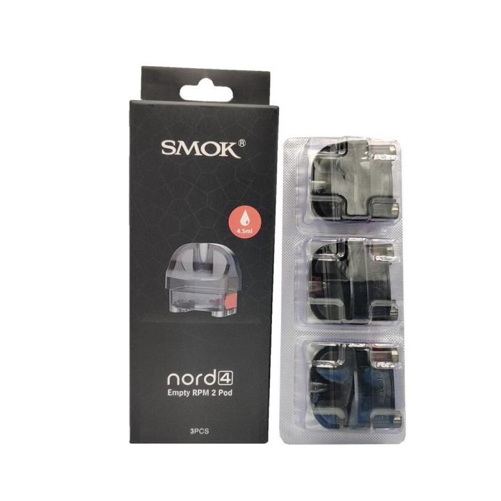 Smok Nord 4 RPM 2 Pod Kartuş 3'lü Paket, 4.5ml Boş Yedek Kartuş