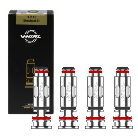Uwell Whirl 1.2Ω Meshed-H Coil (4'lü Paket), Gümüş ve Kırmızı Detaylar
