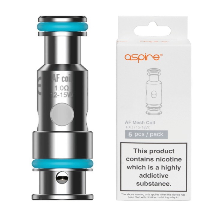 Aspire AF Coil 1.0Ω Mesh Coil mavi contalı, paket içinde 5 adet.