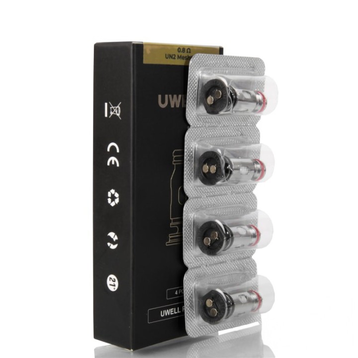 Uwell PA Coil 0.8Ω UN2 Mesh yedek bobin paketi, 4 adet
