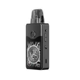 Voopoo Vinci E120 Pod Mod siyah, dişli ekranlı kompakt elektronik sigara.