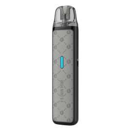 Lost Vape Ursa Nano S2 Pod Mod gri renkli, desenli gövde ve mavi ışıklı gösterge.