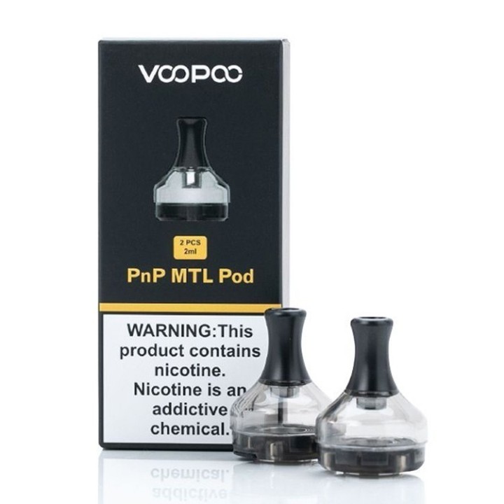 Voopoo PnP MTL Pod Kartuş 2 Adet Şeffaf Siyah MTL Tank