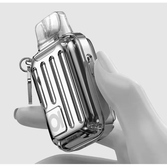 Aspire RiiL X Pod Mod, parlak krom kaplama, kompakt ve şık tasarım.