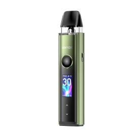 Geek Vape Wenax Q Pro Pod Kit, yeşil, ayarlanabilir watt göstergeli pod mod.