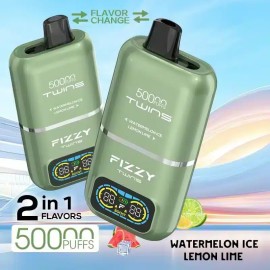 Fizzy Twins 50000 Kullan At Yeşil, Çift Aromalı Vape