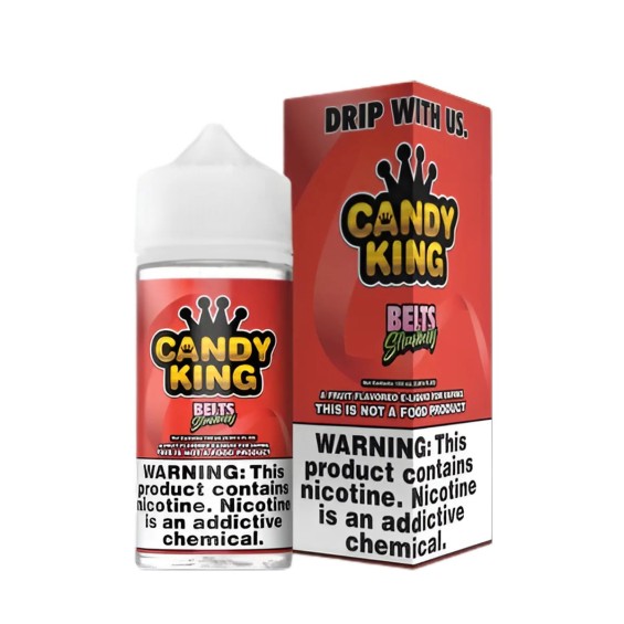 Candy King Strawberry Belts E Likit 100ml Kırmızı Ambalaj