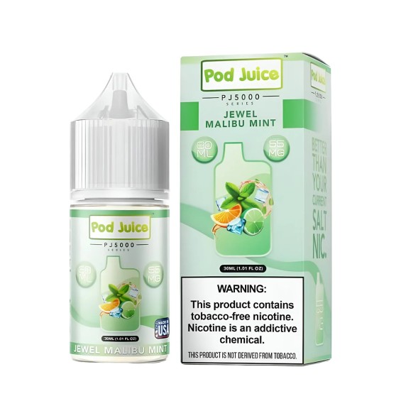 Pod Juice PJ5000 Jewel Malibu Mint Salt Likit | Pod Juice Pod