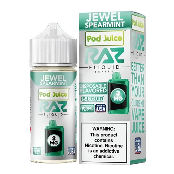 Pod Juice X Raz Jewel Spearmint E Likit 100ml USA