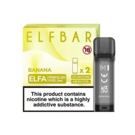 Elf Bar Elfa Banana Kartuş 2'li Paket, 2ml Önceden Doldurulmuş Pod