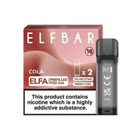 Elf Bar Elfa Kartuş Cola Aromalı, 2ml, 2% Nikotin, Mesh Coil