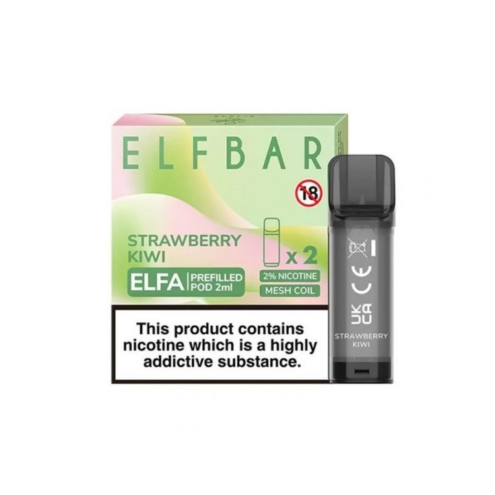 Elf Bar Elfa Strawberry Kiwi Prefilled Pod Kartuş 2'li Paket