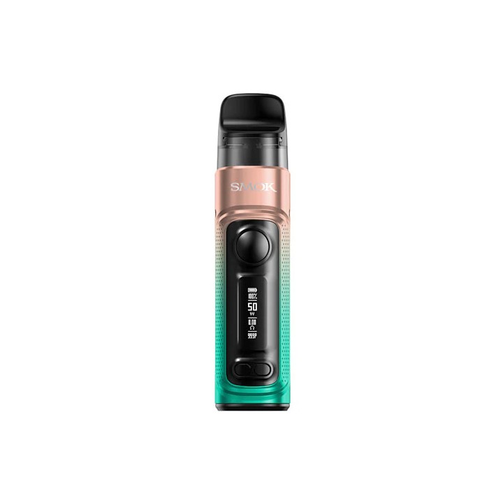 Smok RPM C Pod Mod, Rose Gold/Turkuaz, dijital ekranlı elektronik sigara