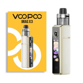 Voopoo Drag X3 Pod Mod Beyaz Krem Renk Metalik Detaylı Fotoğraf