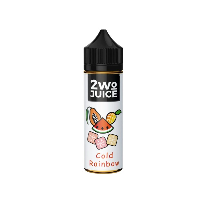 2Wo Juice Cold Rainbow E Likit Şişesi, Meyve ve Buz Efektli