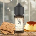 Owl Vape Custard King Salt Likit, bisküvi ve karamelli puding aromalı likit.