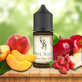 Owl Vape Fruit Feast Salt Likit şeftali, elma ve çilek aromalı.